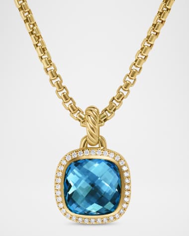 David Yurman Albion Enhancer with Gemstones and Diamonds in 18K Gold, 11mm