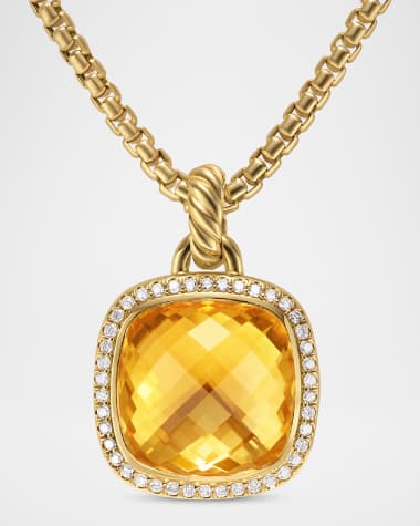 David Yurman Albion Enhancer with Gemstones and Diamonds in 18K Gold, 15mm