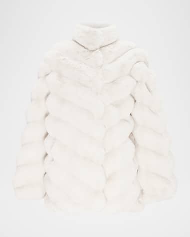 Theia Chinchilla Faux Fur Jacket