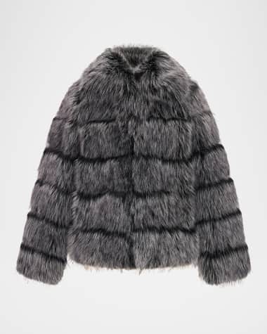 Theia Fox Faux Fur Jacket
