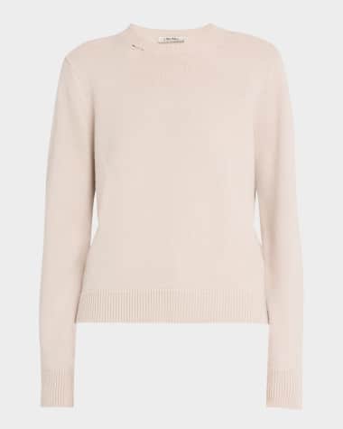 Max Mara Fedora Logo Elbow-Patch Wool-Cashmere Sweater