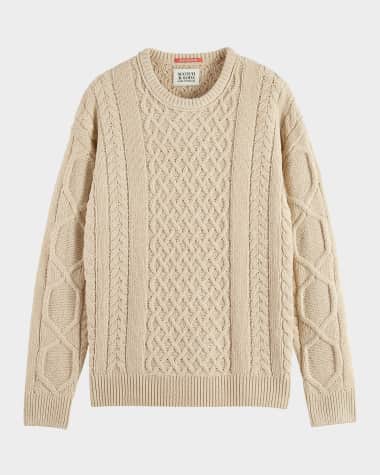Scotch & Soda Men's Mixed Cable Sweater