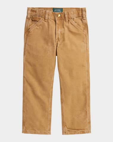 Ralph Lauren Childrenswear Boy's Canvas Utility Pants W/ Archival Patch, Size 8-20