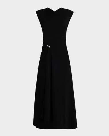 A.L.C. Mary V-Neck A-Line Midi Dress