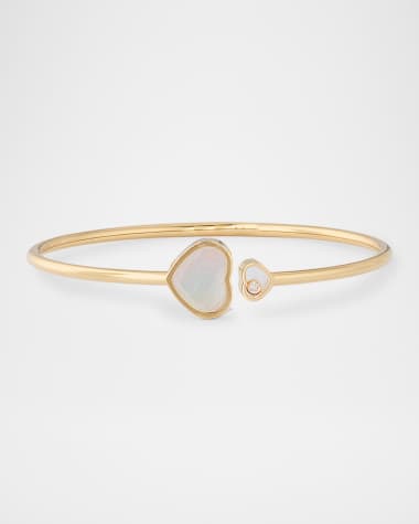 Chopard Happy Hearts 18K Yellow Gold Mother of Pearl Bangle
