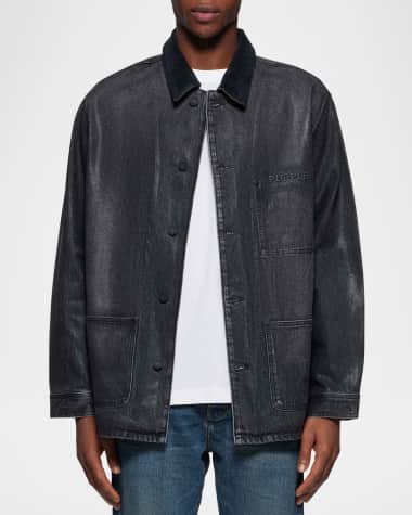 PURPLE Men's Coated Denim Workwear Jacket