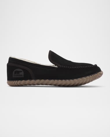 Sorel Men's Dude Moc Suede and Faux Fur Slippers