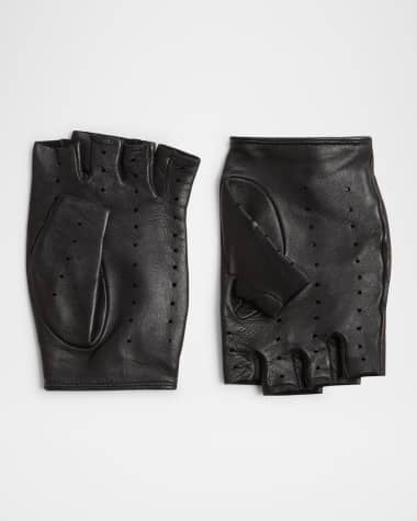 Valentino Garavani VLOGO Signature Leather Fingerless Gloves