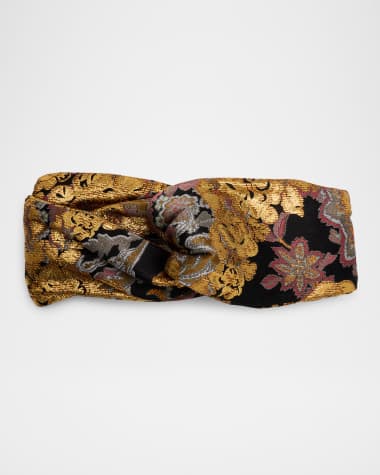 Valentino Garavani Twisted Floral Brocade Headband