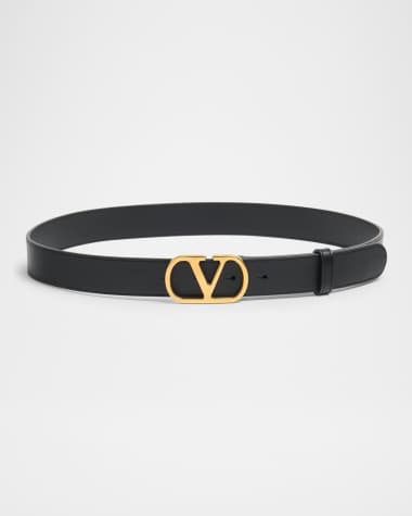 Valentino Garavani VLOGO Signature Leather Belt
