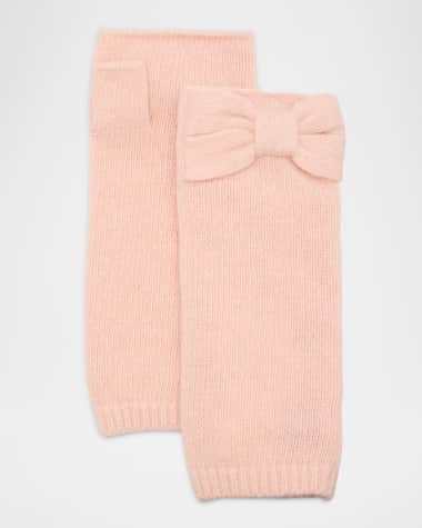 Portolano Cashmere Armwarmers W/ Bow Detail