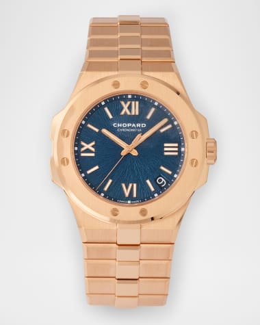 Chopard Alpine Eagle 41mm 18K Rose Gold Blue Dial Chrono Watch