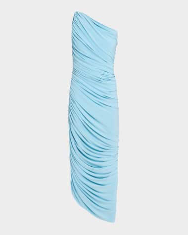 Norma Kamali Diana Asymmetric Ruched Gown
