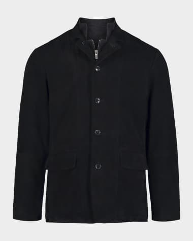Robert Graham Men's Buttoned Suede Jacket