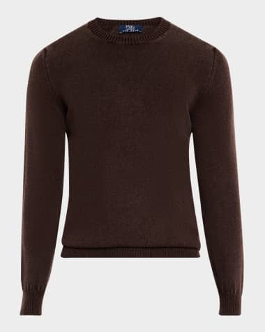 Fedeli Men's Frosted Cashmere Crewneck Sweater