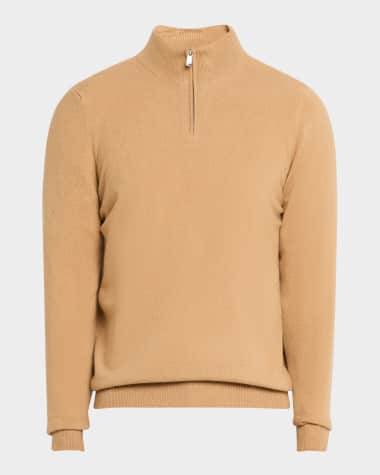 Fedeli Men's Cashmere Quarter-Zip Sweater