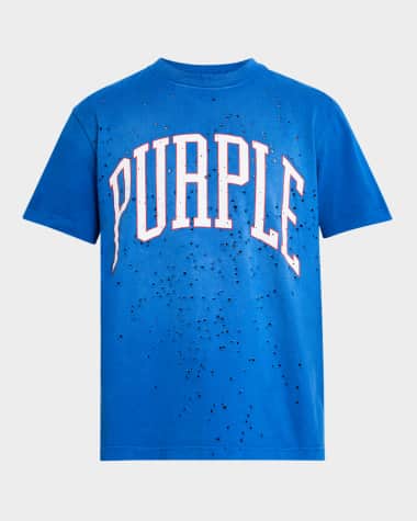 PURPLE Men's Destroyed Collegiate T-Shirt