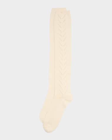 Valentino Garavani Cotton Pointelle Knee-High Socks