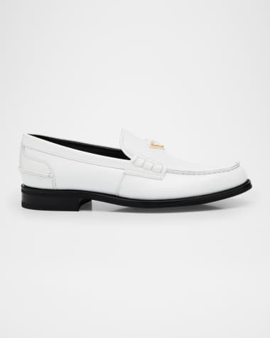 Prada Men's Brushed Leather Split-Toe Loafers