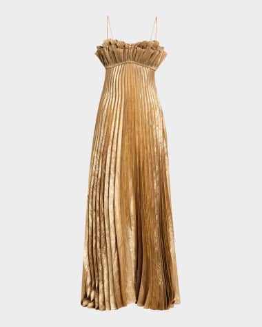 Gold Sleeveless Designer Evening Gowns for Women Neiman Marcus