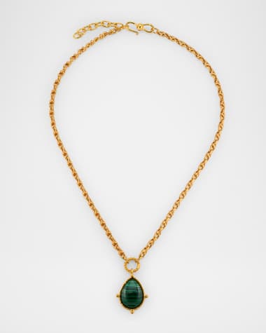 Sylvia Toledano Malachite Drop Necklace