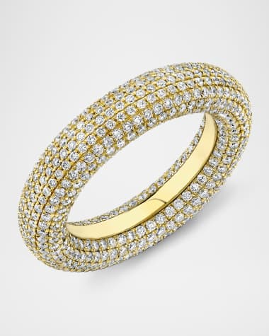 Sydney Evan 14K Yellow Gold Puffy Diamond Pave Ring