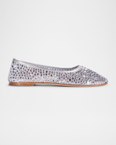 Dear Frances Balla Crystal Mesh Ballerina Flats