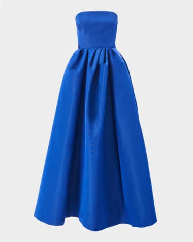 Carolina Herrera Strapless Silk Ball Gown