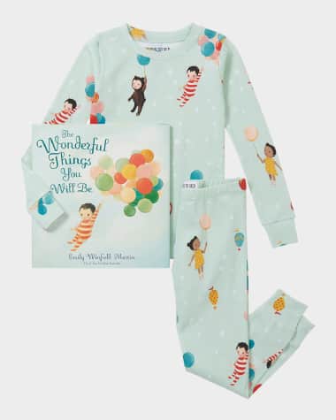 Books To Bed Kid's Emily Windfield Martin's The Wonderful Things You Will Be Book & Pajama Set, Size 2-6