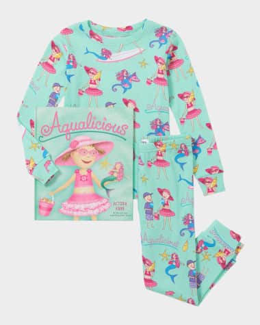 Books To Bed Kid's Aqualicious Book & Pajama Gift Set, Size 2-10
