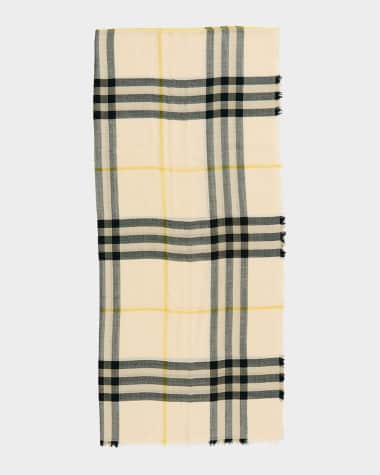 Burberry Giant Check Wool Scarf