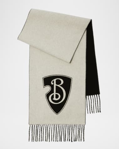 Burberry Nomad Shield Two-Toned Wool Blend Scarf