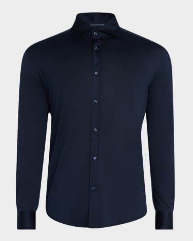 Brunello Cucinelli Men's Silk and Cotton Sport Shirt