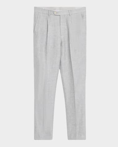 Brunello Cucinelli Men's Straight-Fit Pleated Pants