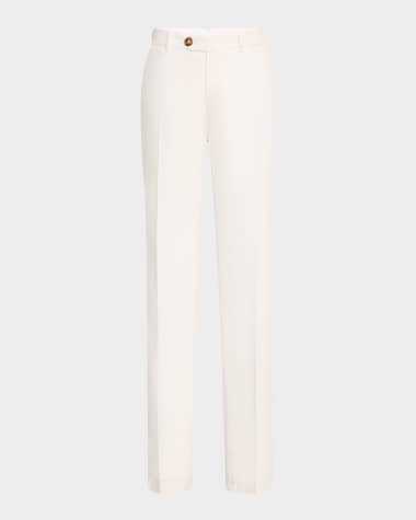 Brunello Cucinelli Men's Slim Flat-Front Pants
