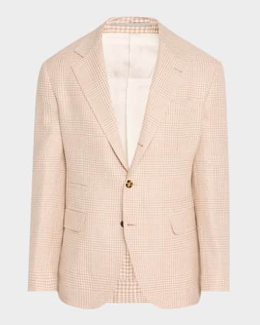 Brunello Cucinelli Men's Macro Prince of Wales Single-Breasted Sport Coat