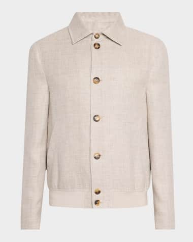 Brunello Cucinelli Men's Button-Front Blouson Jacket