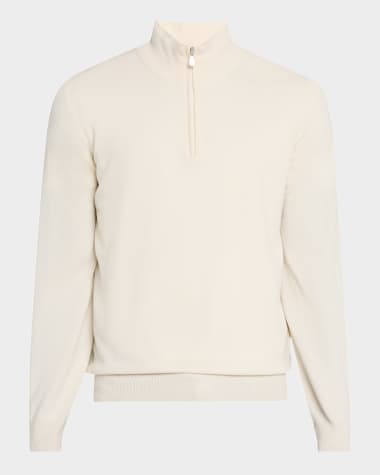 Brunello Cucinelli Men's Cashmere Half-Zip Sweater