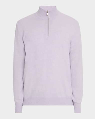 Brunello Cucinelli Men's Cashmere Half-Zip Sweater