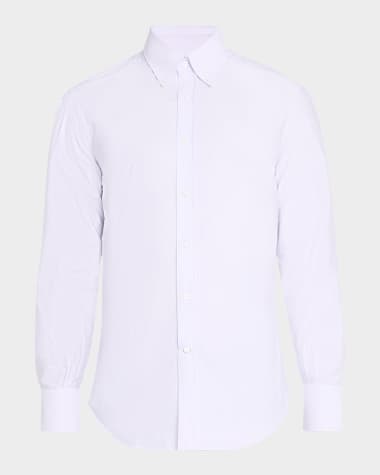 Brunello Cucinelli Men's Cotton Micro-Stripe Sport Shirt