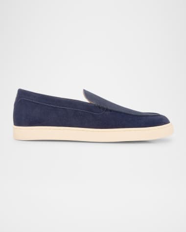 Brunello Cucinelli Men's Hybrid Venetian Suede Slip-Ons