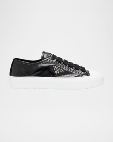 Prada Smash Naplak Leather Triangle Logo Low-Top Sneakers
