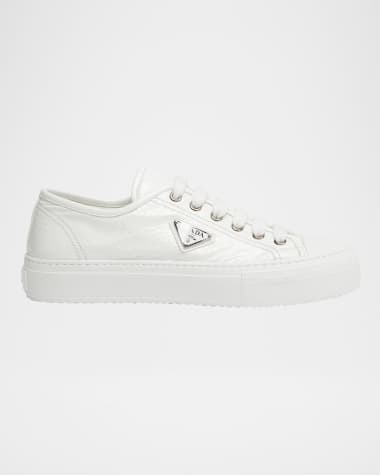 Prada Smash Naplak Leather Triangle Logo Low-Top Sneakers