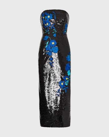 evening cocktail dresses neiman marcus Faramah Drape Sleeves Embellished Fitted Sequin Modest Evening Dress – B  Chic Fashions