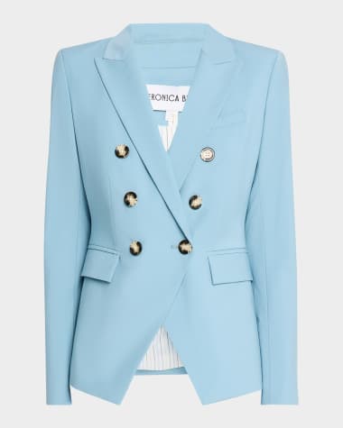Veronica Beard Miller Double-Breasted Dickey Jacket