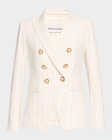 Veronica Beard Miller Pinstripe Dickey Jacket