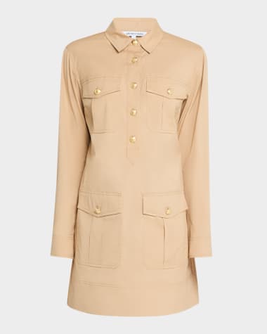Veronica Beard Saude Long-Sleeve Shirtdress