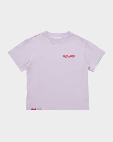 Palm Angels Girl's Embroidered Logo-Print T-Shirt, Size 4-12