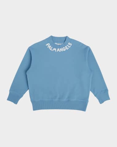 スウェット・トレーナー PALM ANGELS 'Classic Logo' sweatshirt Blue Palm Angels Kids' Clothing & Accessories | Neiman Marcus