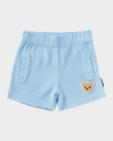 Palm Angels Boy's Teddy Applique Shorts, Size 3M-3